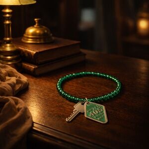 Emerald Green Beaded Bracelet